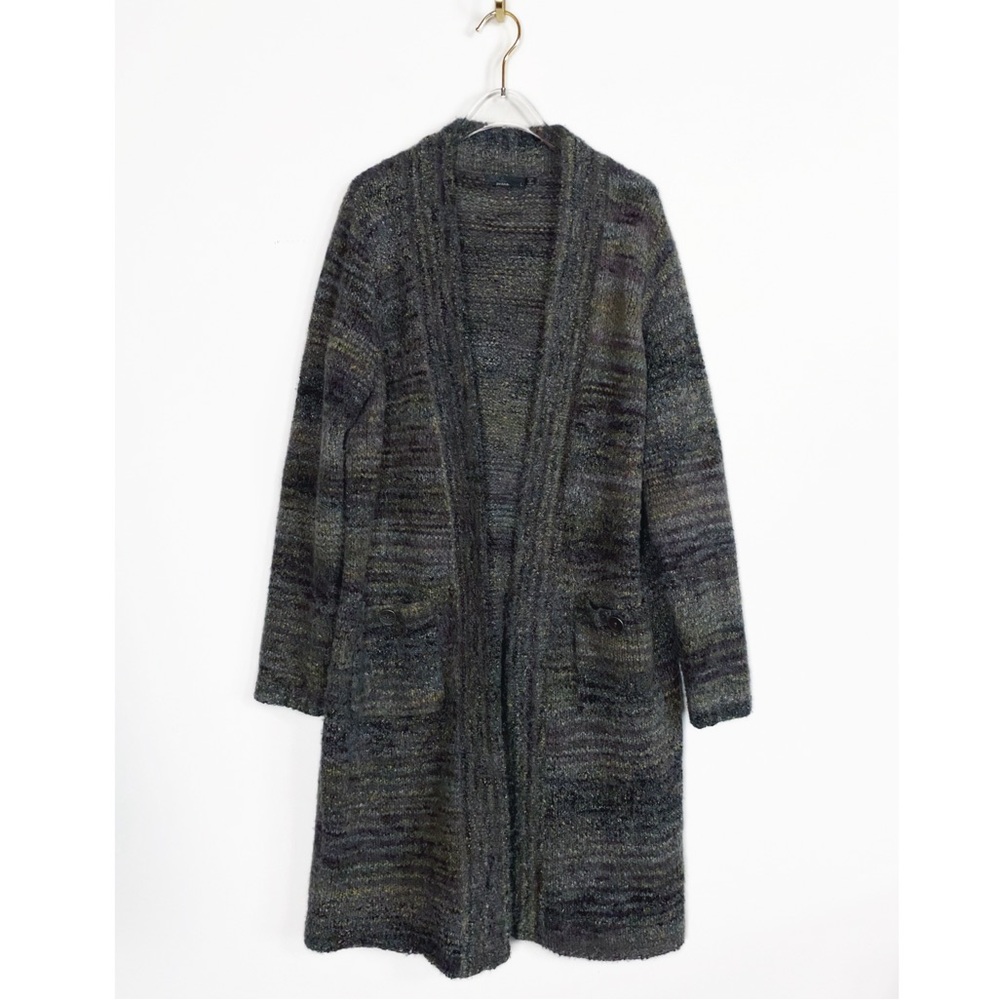 Prana Sabrina Long Open-Front Wool Blend Cardigan